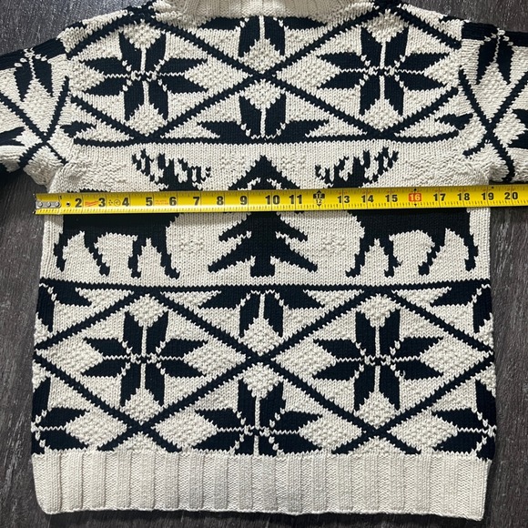 Vintage Rare Ralph Lauren Fair Isle Moose Tree Wool Blend Turtleneck Sweater - Picture 6 of 8